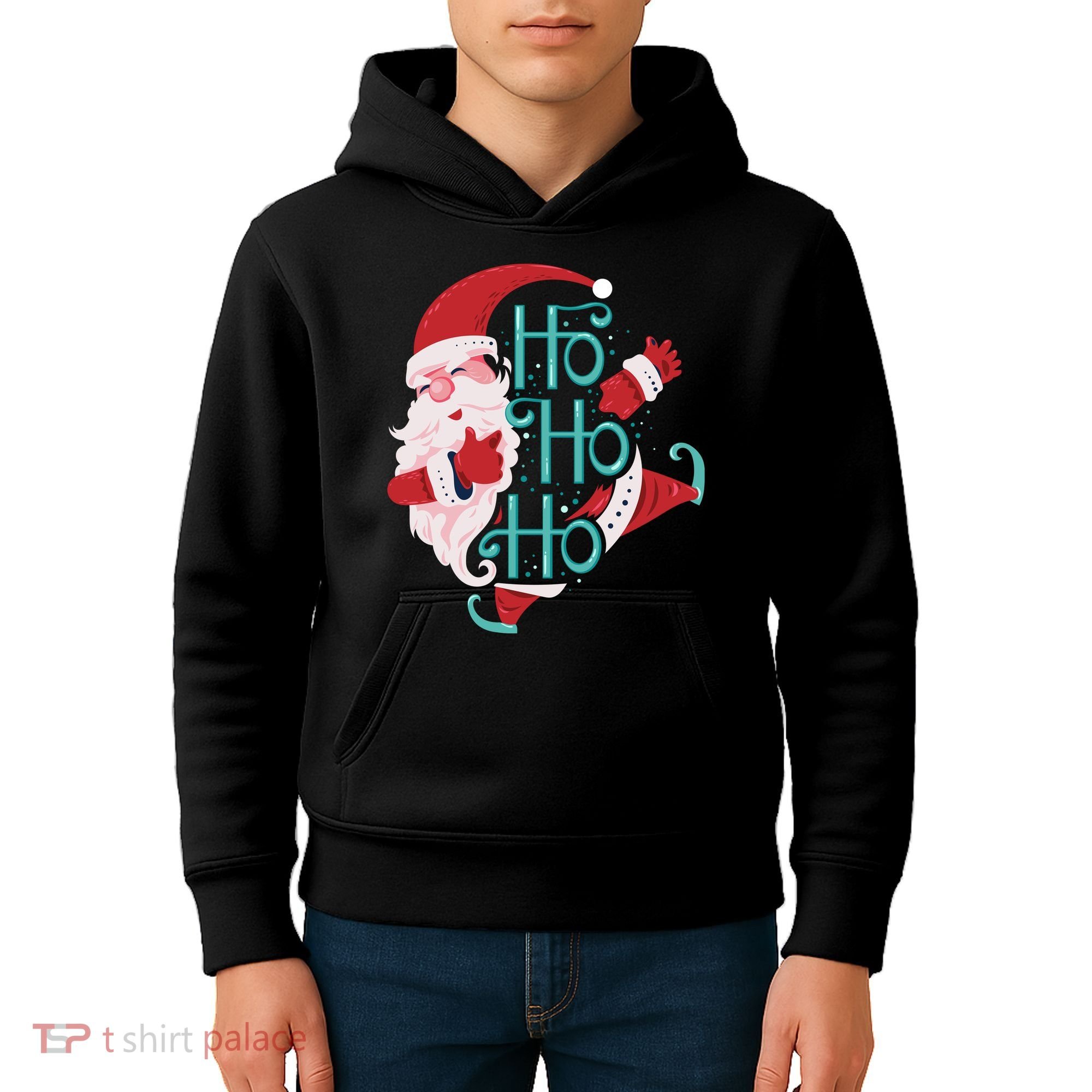 Ho Ho Ho Dabbing Santa Kids Hoodie