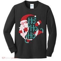 Ho Ho Ho Dabbing Santa Kids Long Sleeve Shirt thumb 0