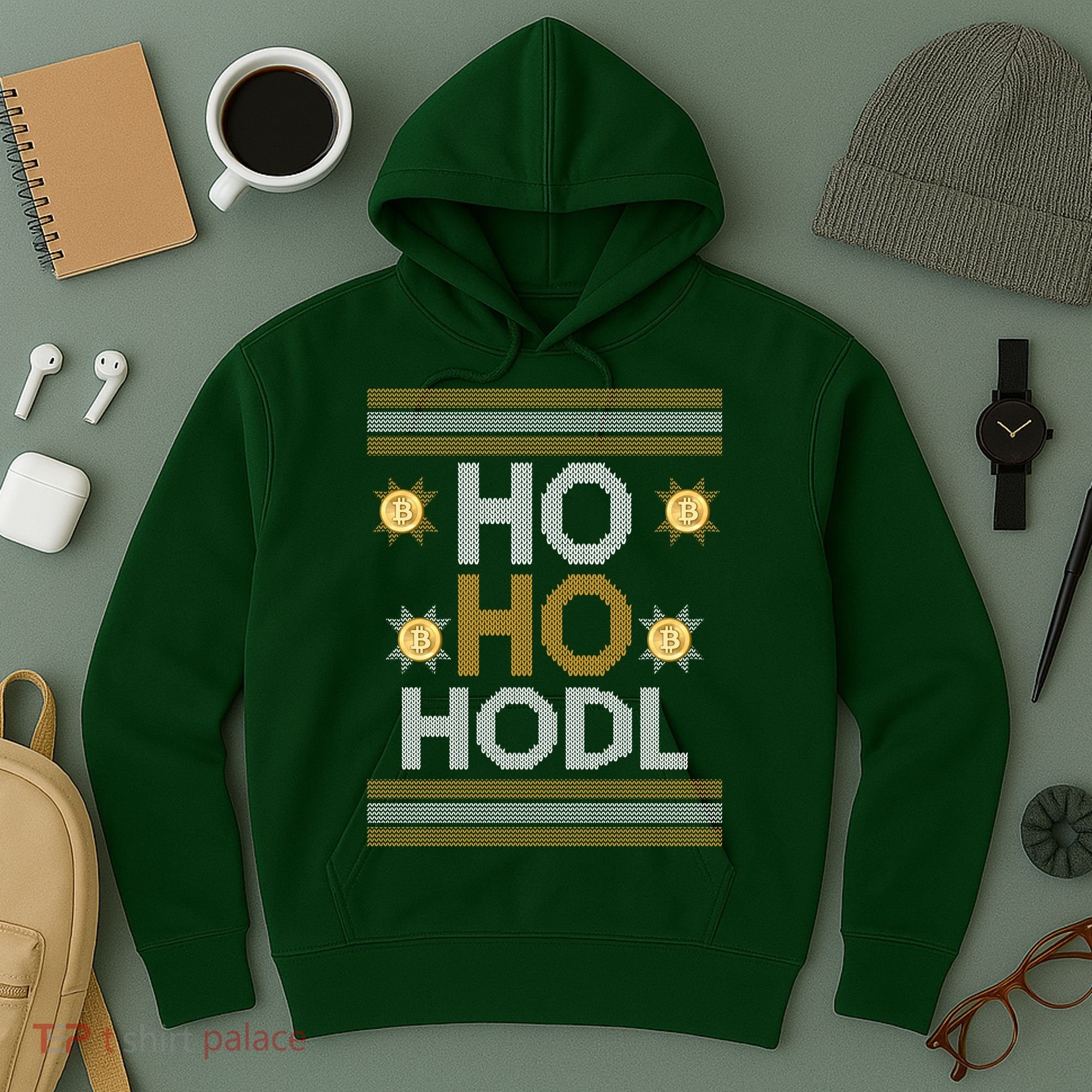 Ho Ho Hodl Crypto Currency Ugly Christmas Hoodie
