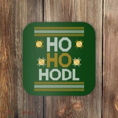 Ho Ho Hodl Crypto Currency Ugly Christmas Coaster