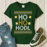 Ho Ho Hodl Crypto Currency Ugly Christmas Women's T-Shirt thumb 3