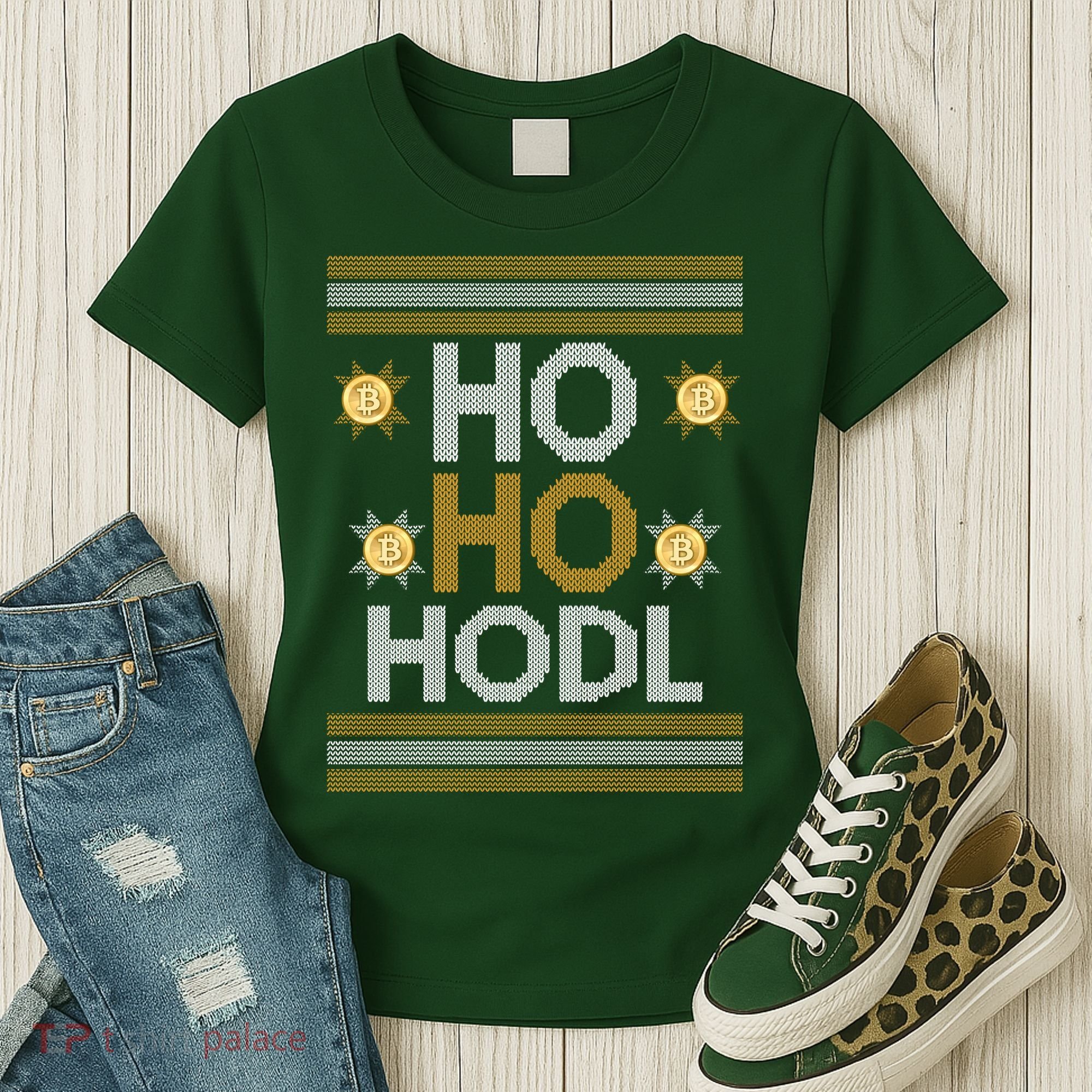 Ho Ho Hodl Crypto Currency Ugly Christmas Women's T-Shirt