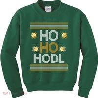Ho Ho Hodl Crypto Currency Ugly Christmas Kids Sweatshirt thumb 0