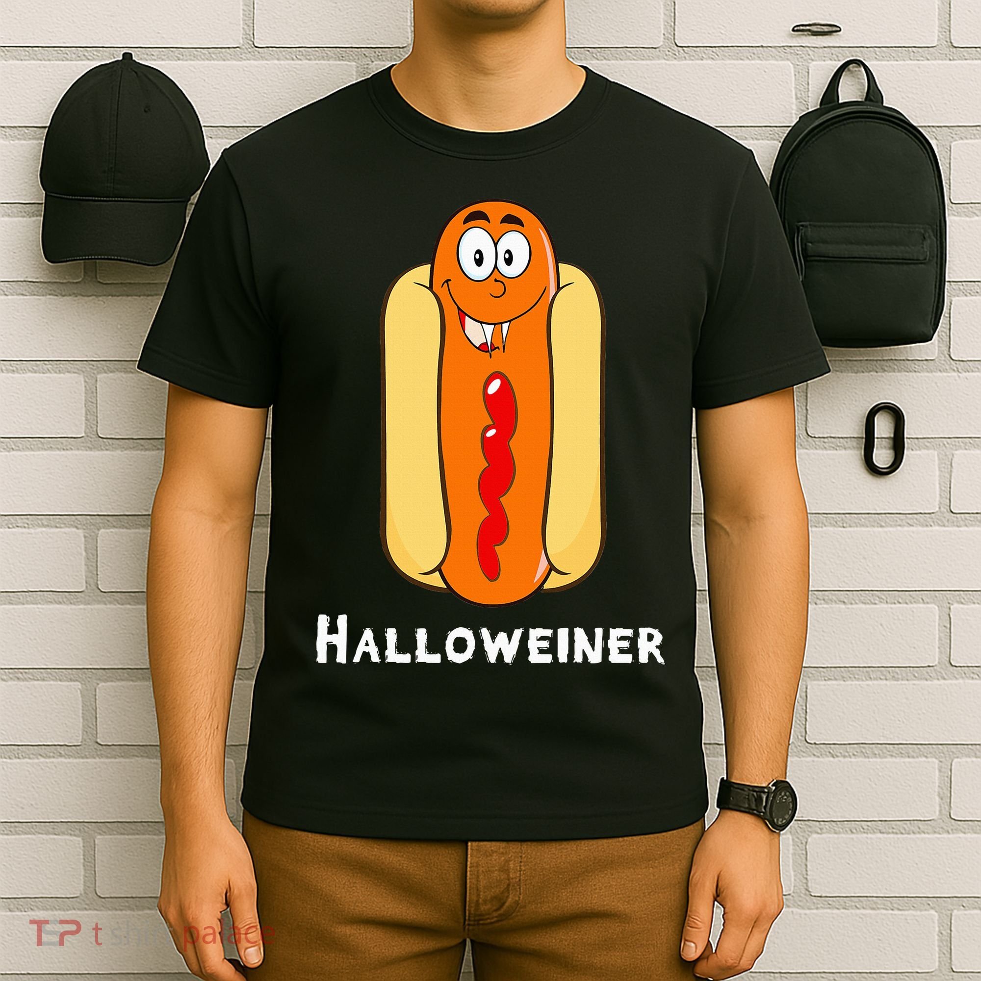 Hilarious Halloween Hot Dog Costume Party Outfit T-Shirt