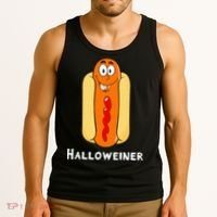 Hilarious Halloween Hot Dog Costume Party Outfit Tank Top thumb 3