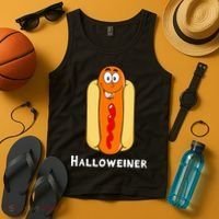 Hilarious Halloween Hot Dog Costume Party Outfit Tank Top thumb 4