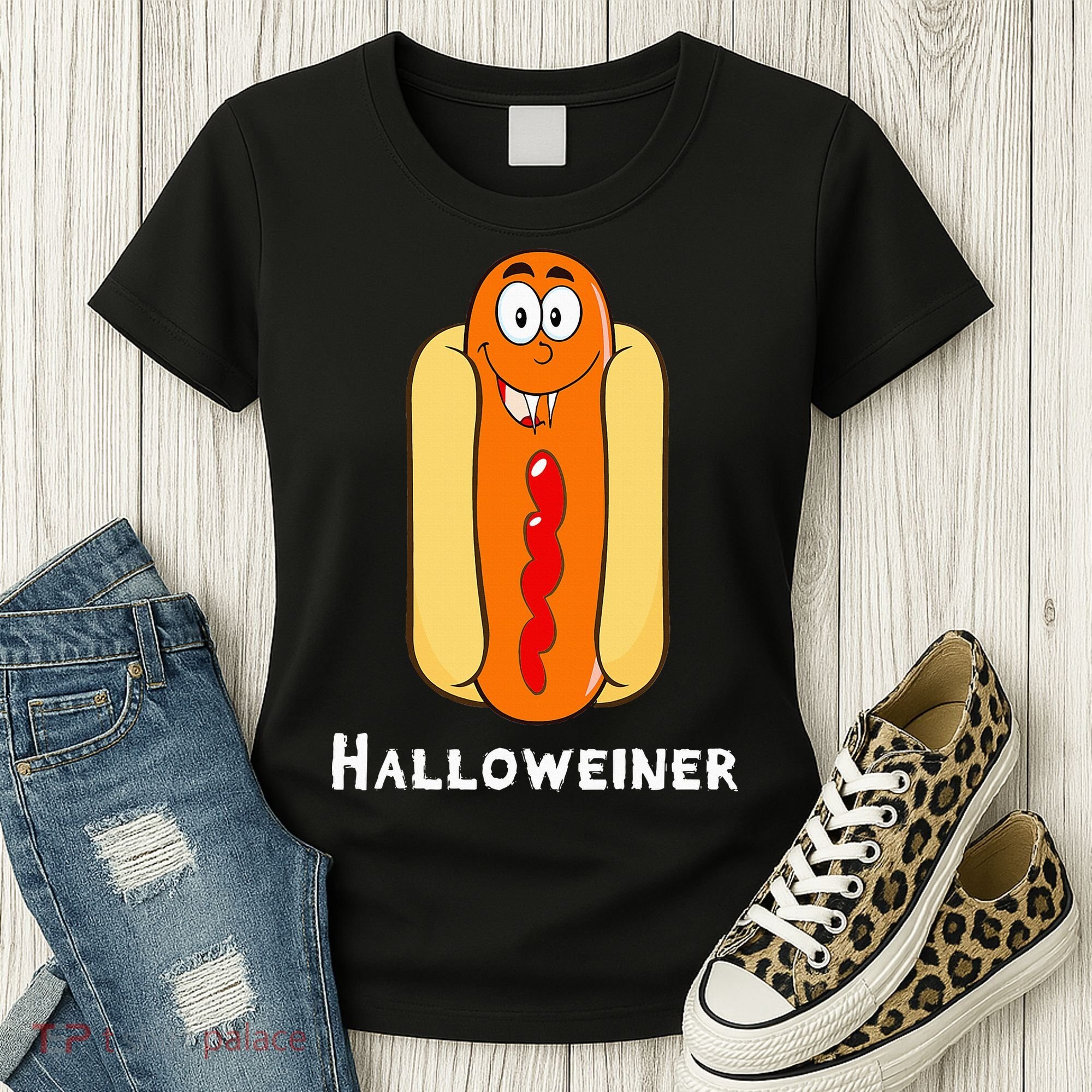 Hilarious Halloween Hot Dog Costume Party Outfit Women's T-Shirt