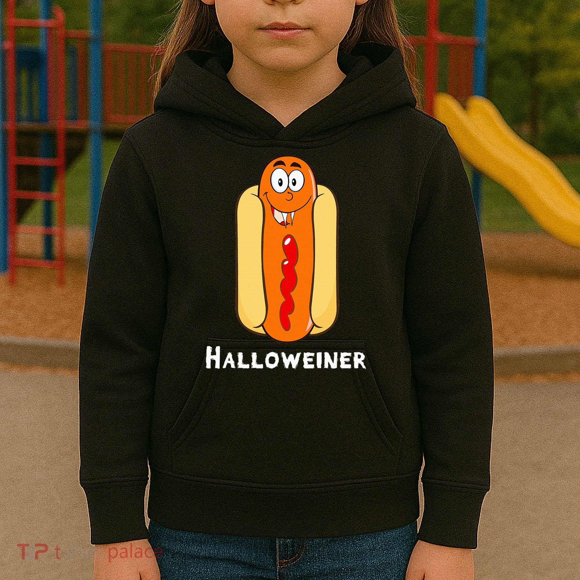 Hilarious Halloween Hot Dog Costume Party Outfit Kids Hoodie