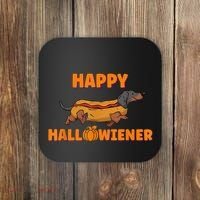 Happy Hallowiener Halloween Dachshund Dog Coaster thumb 0