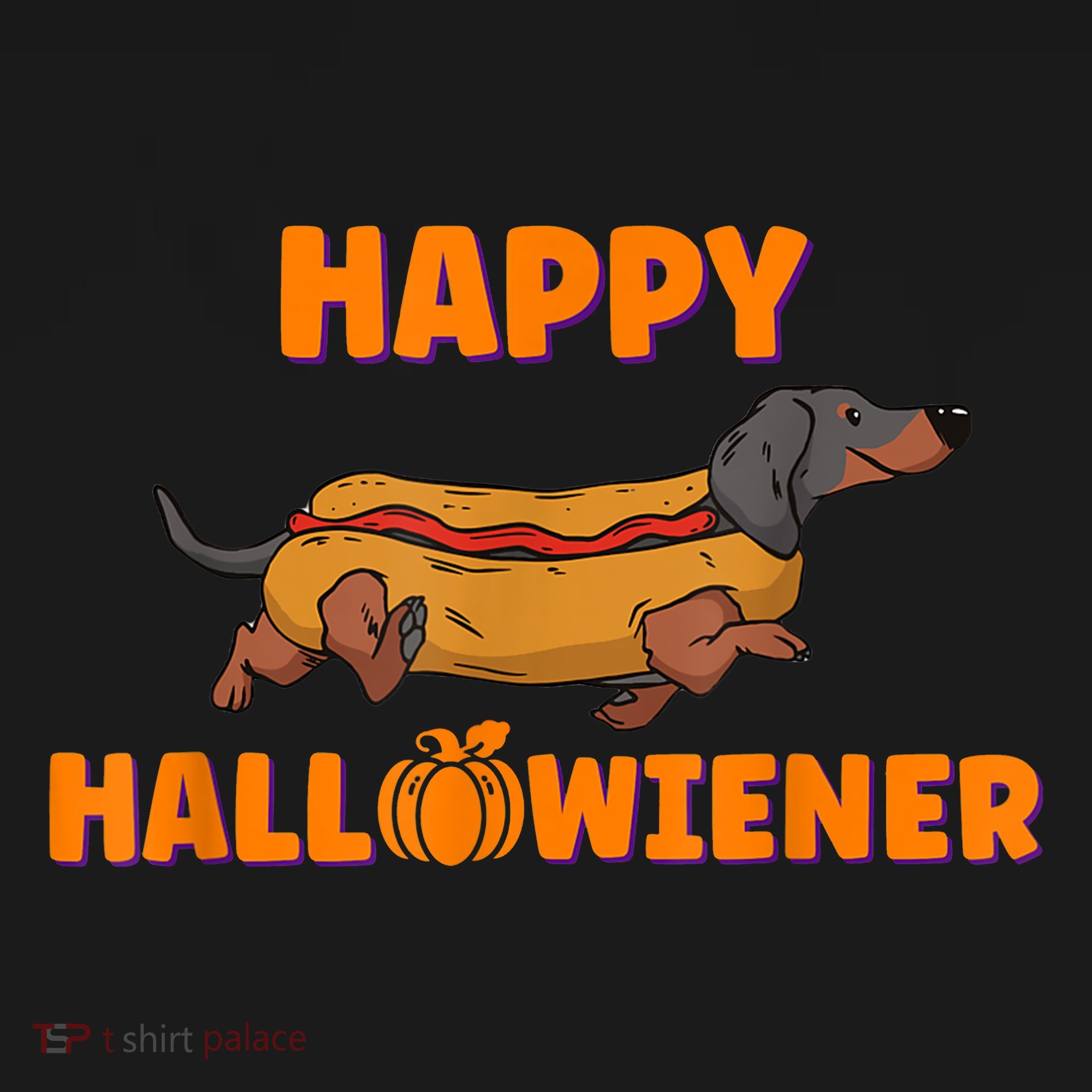 Happy Hallowiener Halloween Dachshund Dog Women's Hoodie