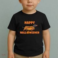 Happy Hallowiener Halloween Dachshund Dog Toddler T-Shirt thumb 2