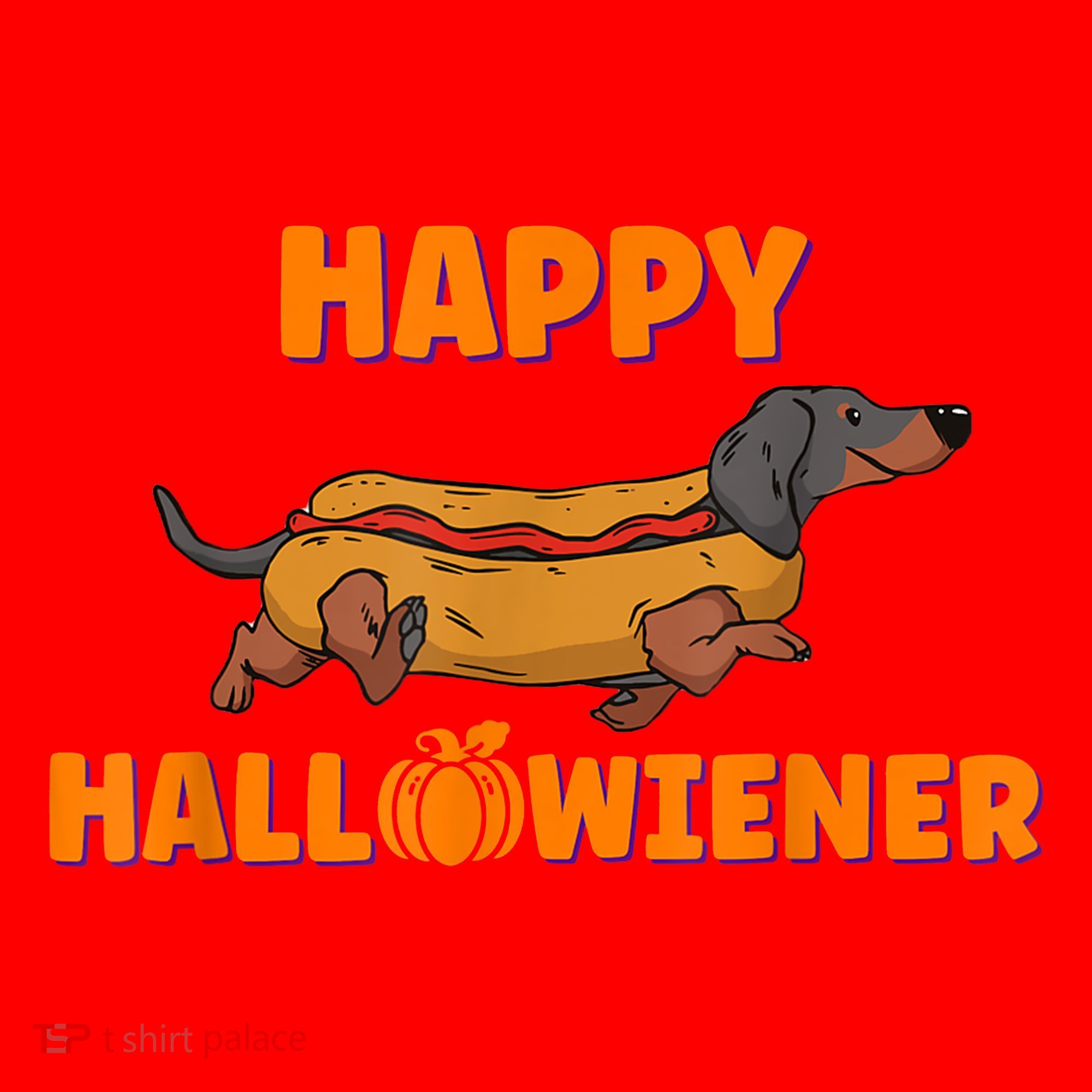 Happy Hallowiener Halloween Dachshund Dog Santa Hat