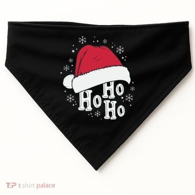 Ho Ho Ho Funny Christmas USA-Made Doggie Bandana