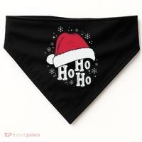 Ho Ho Ho Funny Christmas USA-Made Doggie Bandana thumb 0