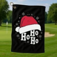 Ho Ho Ho Funny Christmas Golf Towel thumb 1