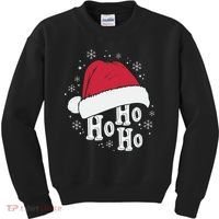 Ho Ho Ho Funny Christmas Kids Sweatshirt thumb 0