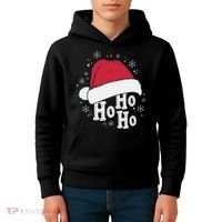 Ho Ho Ho Funny Christmas Kids Hoodie thumb 4