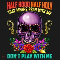 Half Hood Half Holy Funny Christian Retro Sugar Skull Cool Gift Doggie Tank thumb 4
