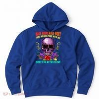 Half Hood Half Holy Funny Christian Retro Sugar Skull Cool Gift Hoodie thumb 0