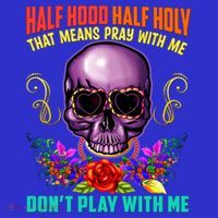 Half Hood Half Holy Funny Christian Retro Sugar Skull Cool Gift Visor thumb 3