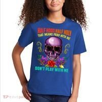 Half Hood Half Holy Funny Christian Retro Sugar Skull Cool Gift Kids T-Shirt thumb 2