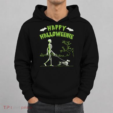 Happy Halloweenie Halloween Skeleton Dachshund Weiner Dogs Hoodie