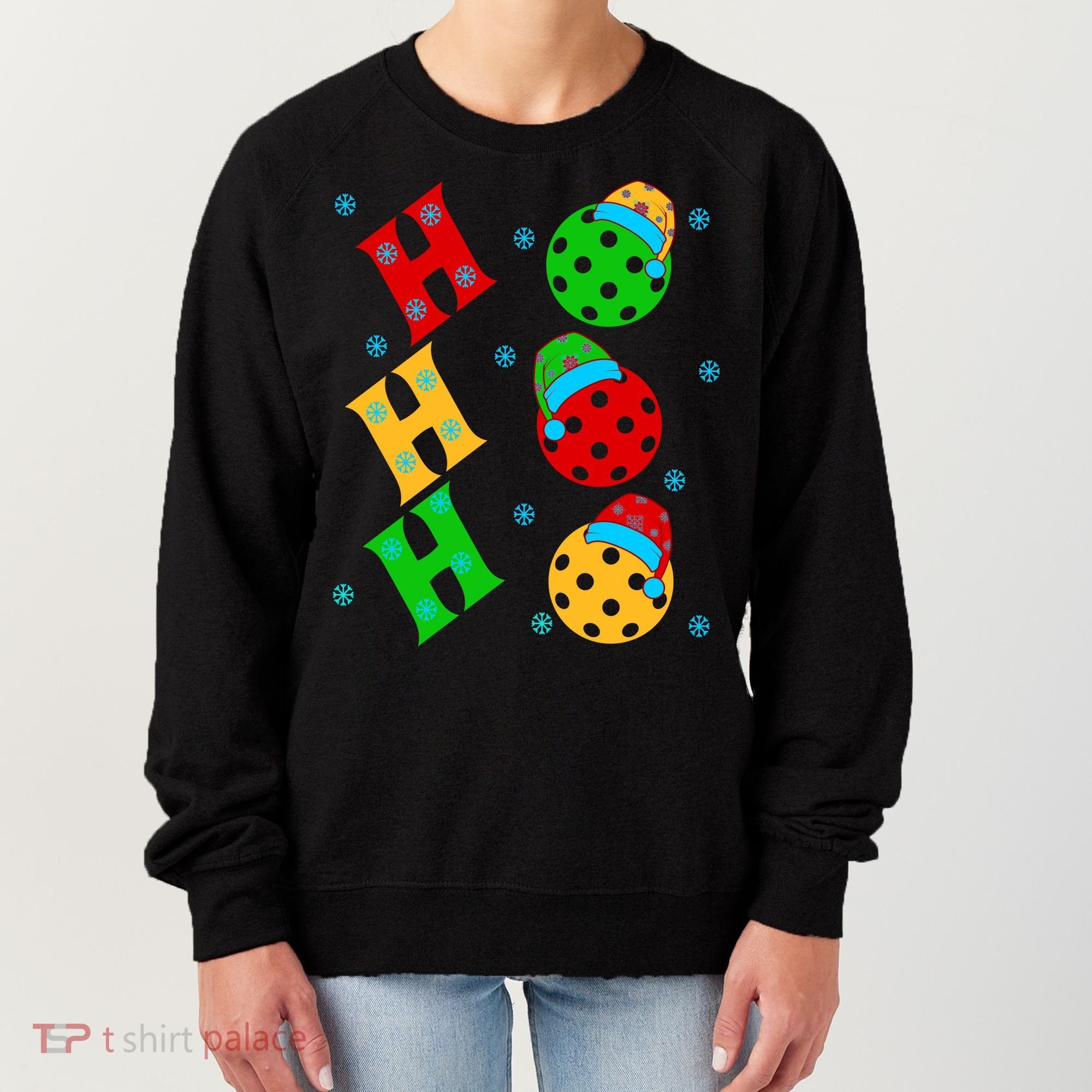 Ho Ho Ho Pickleball Christmas Women's Sweatshirt