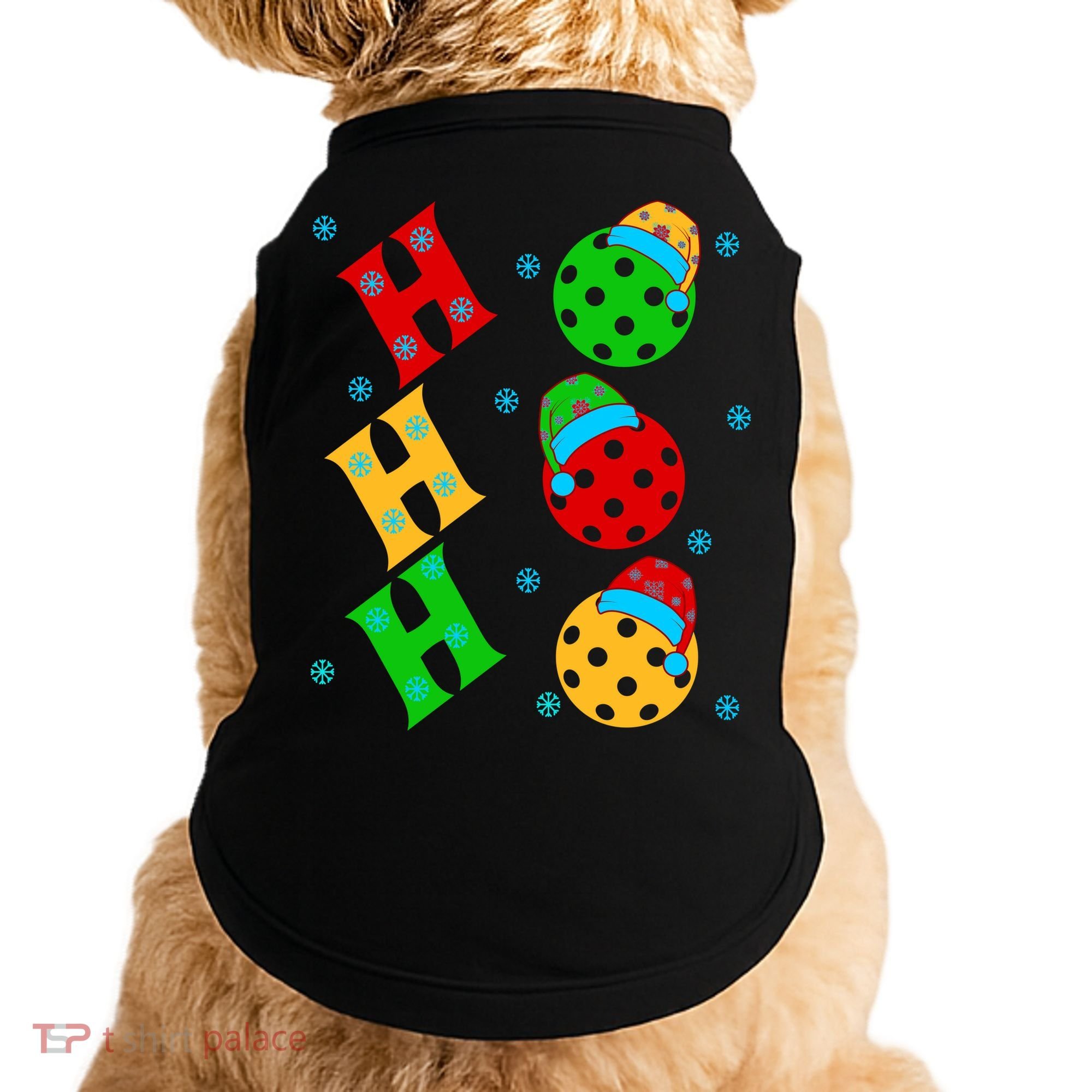 Ho Ho Ho Pickleball Christmas Doggie Tank
