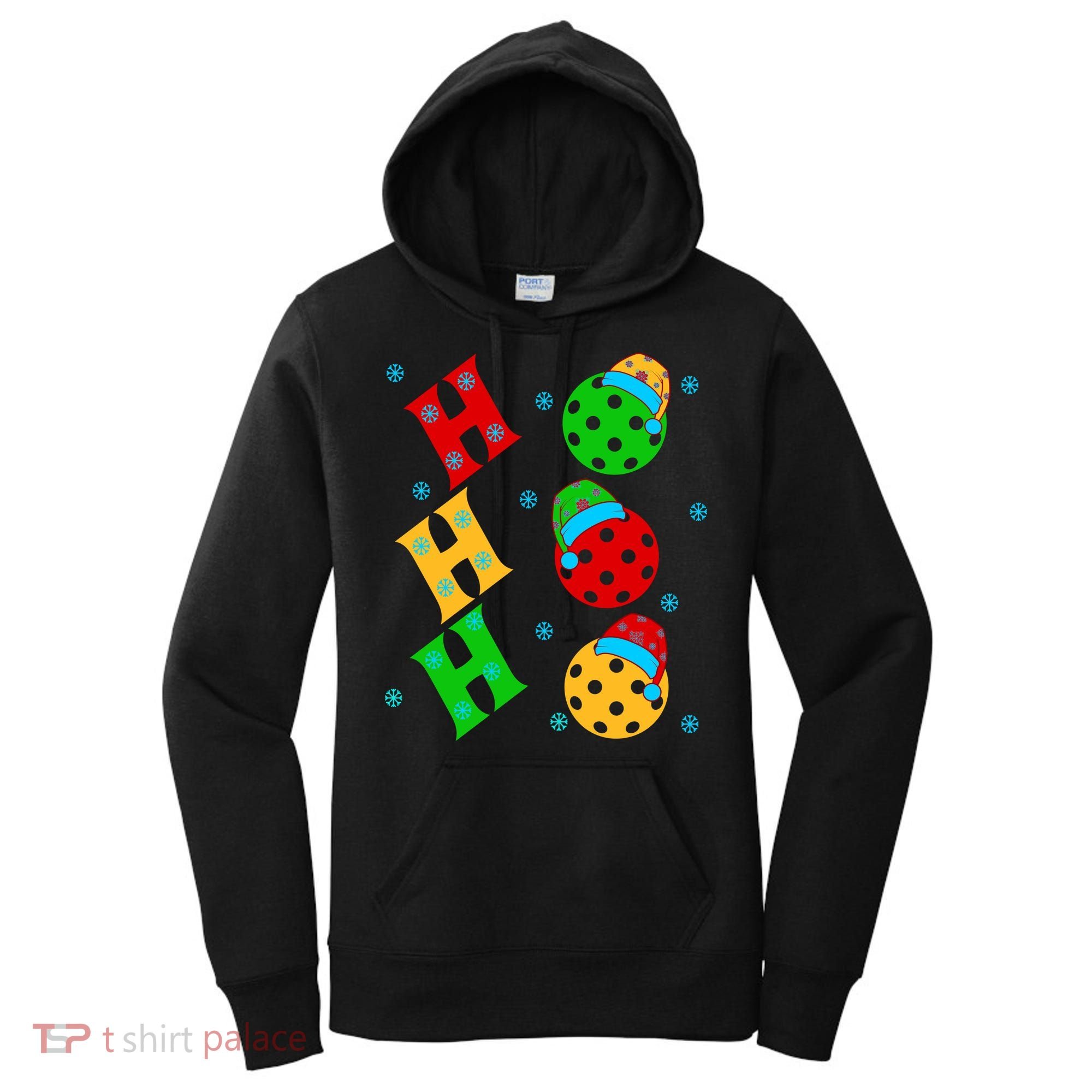 Ho Ho Ho Pickleball Christmas Women's Hoodie