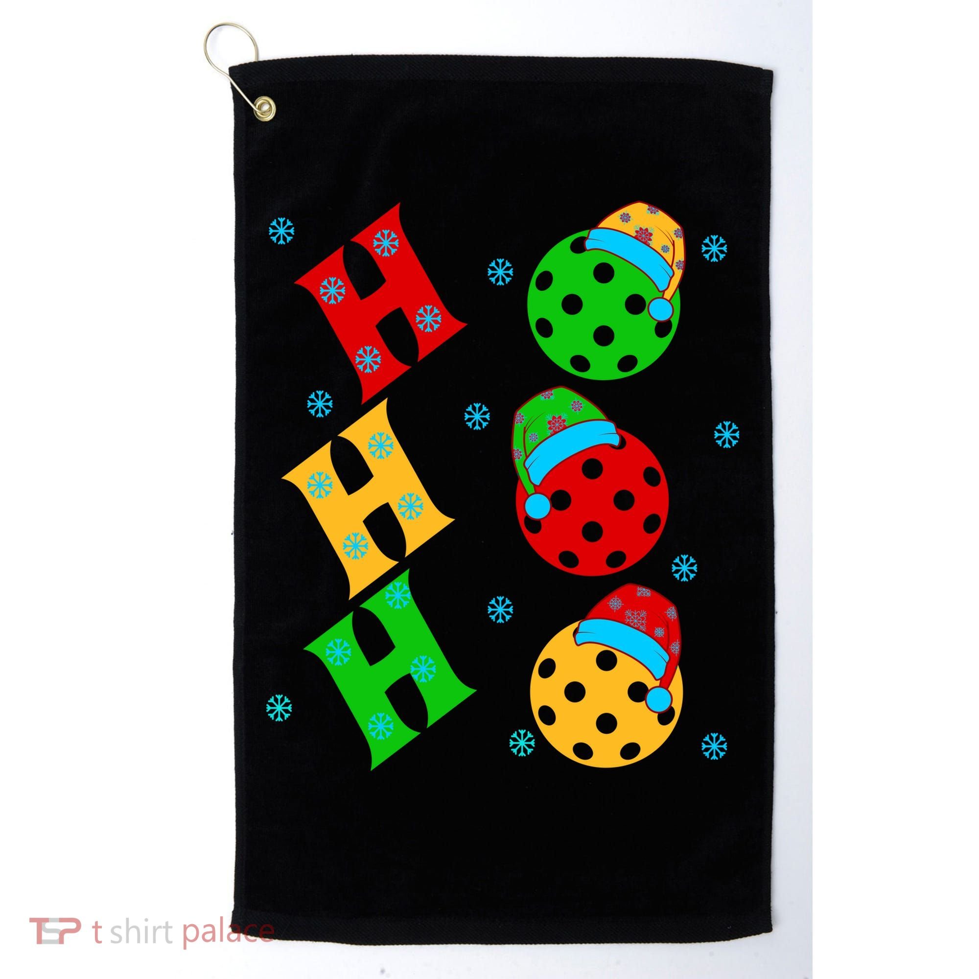 Ho Ho Ho Pickleball Christmas Golf Towel