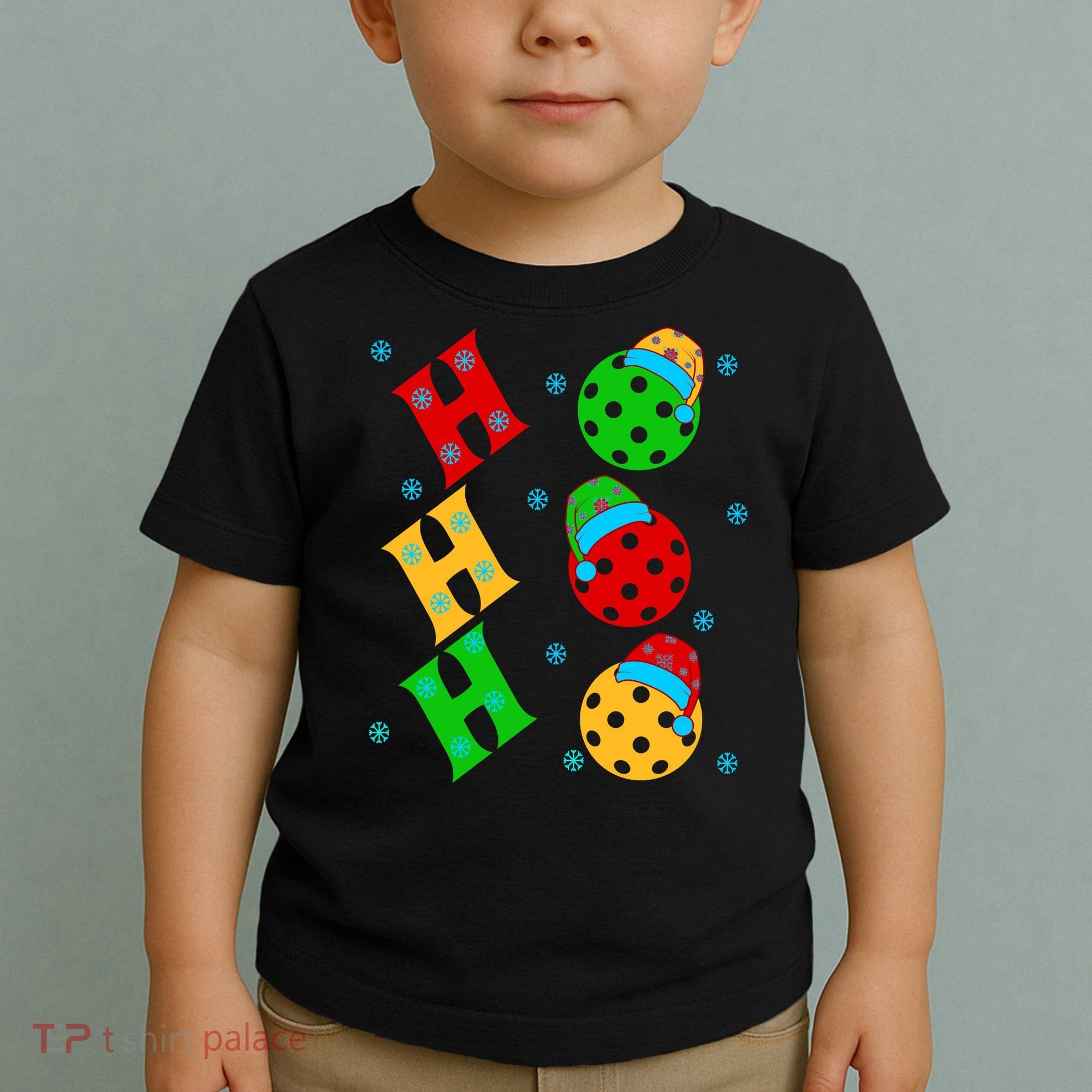 Ho Ho Ho Pickleball Christmas Toddler T-Shirt
