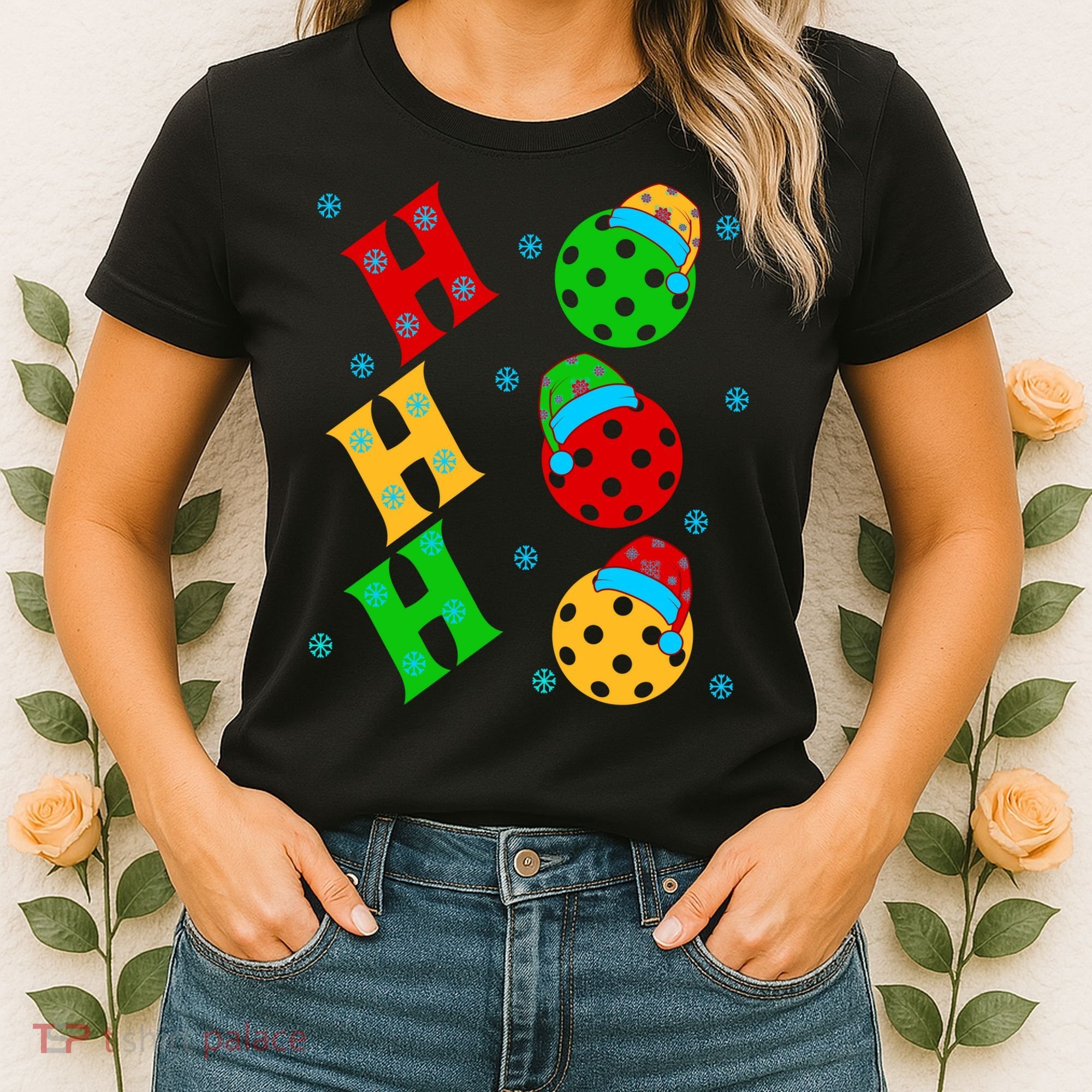 Ho Ho Ho Pickleball Christmas Women's T-Shirt