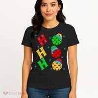 Ho Ho Ho Pickleball Christmas Women's T-Shirt thumb 4