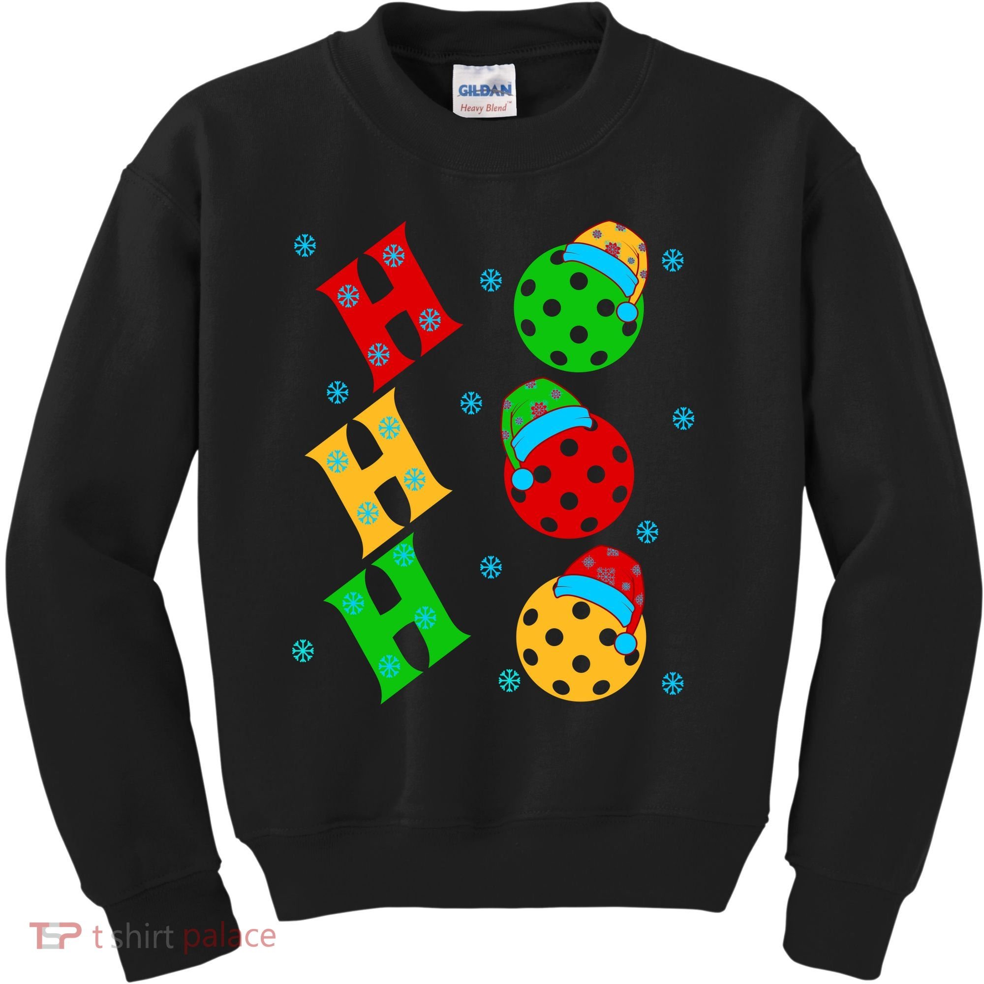 Ho Ho Ho Pickleball Christmas Kids Sweatshirt