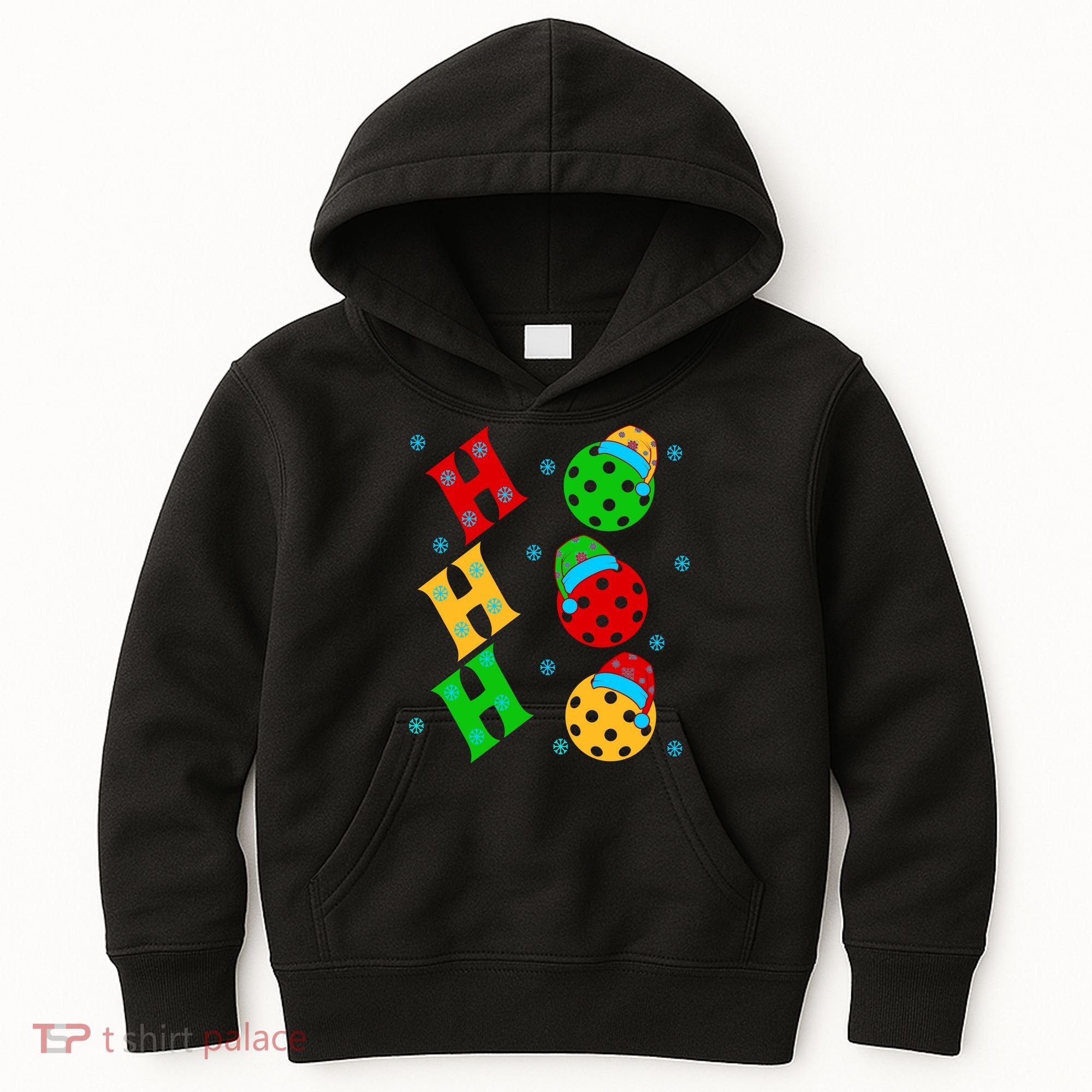 Ho Ho Ho Pickleball Christmas Kids Hoodie