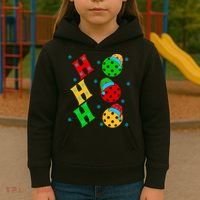 Ho Ho Ho Pickleball Christmas Kids Hoodie thumb 3