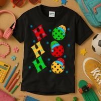 Ho Ho Ho Pickleball Christmas Kids T-Shirt thumb 3