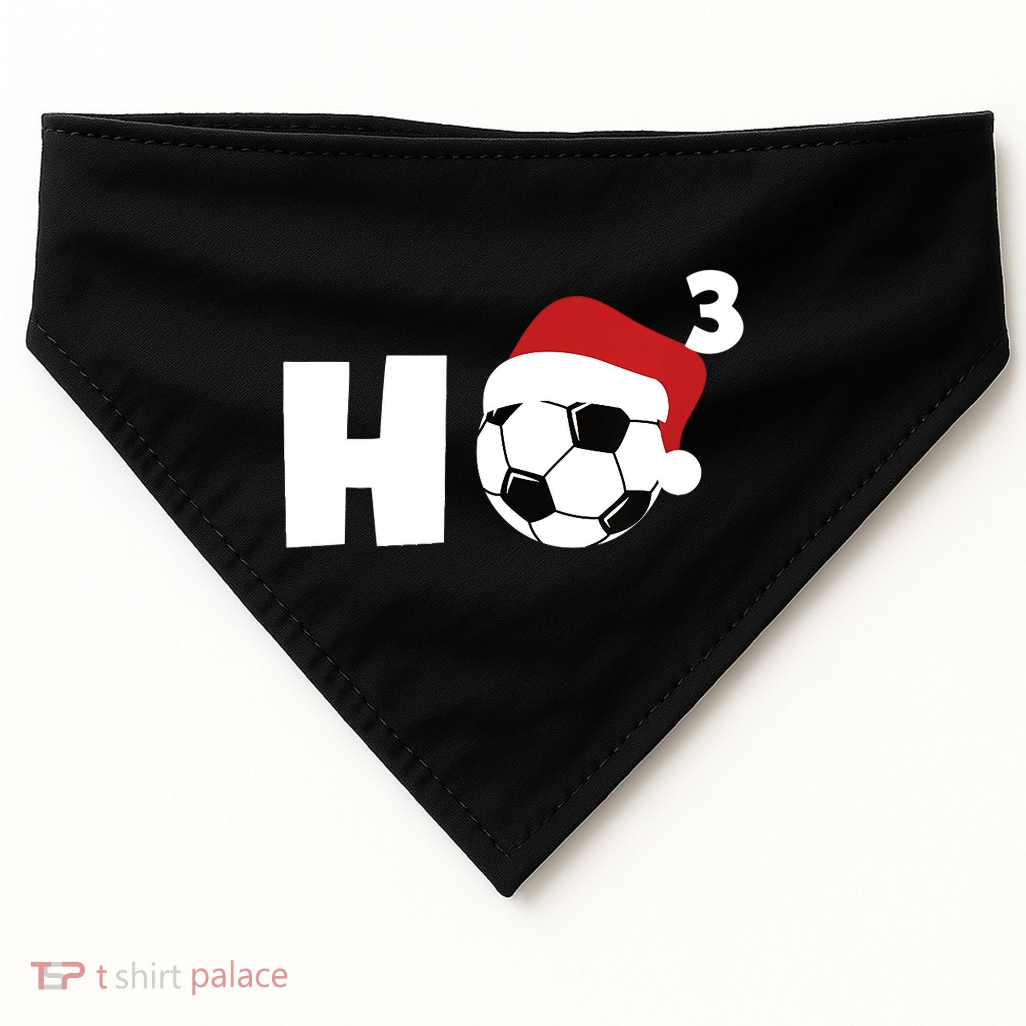 'Ho Ho Ho' Soccer Christmas USA-Made Doggie Bandana