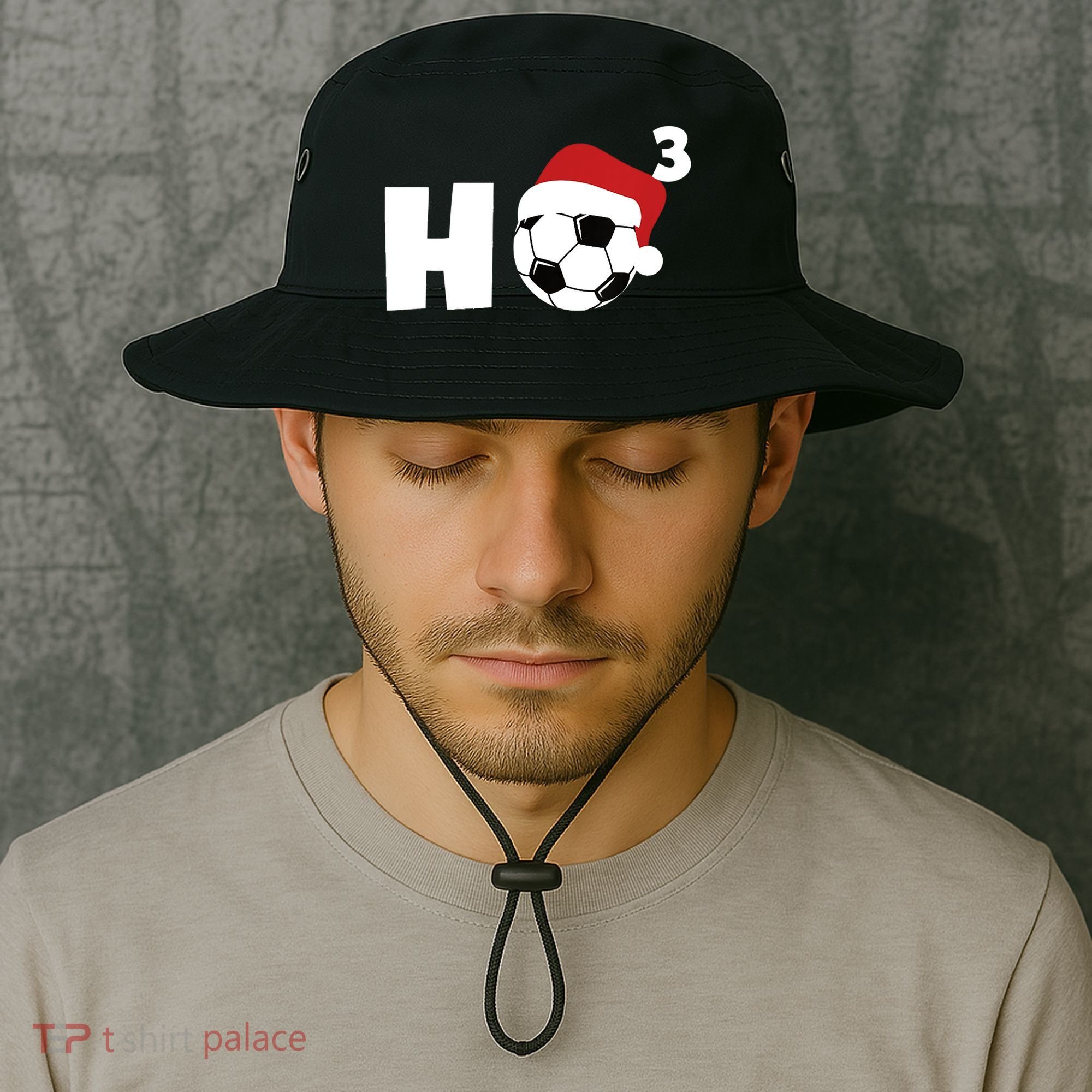 'Ho Ho Ho' Soccer Christmas Bucket Hat