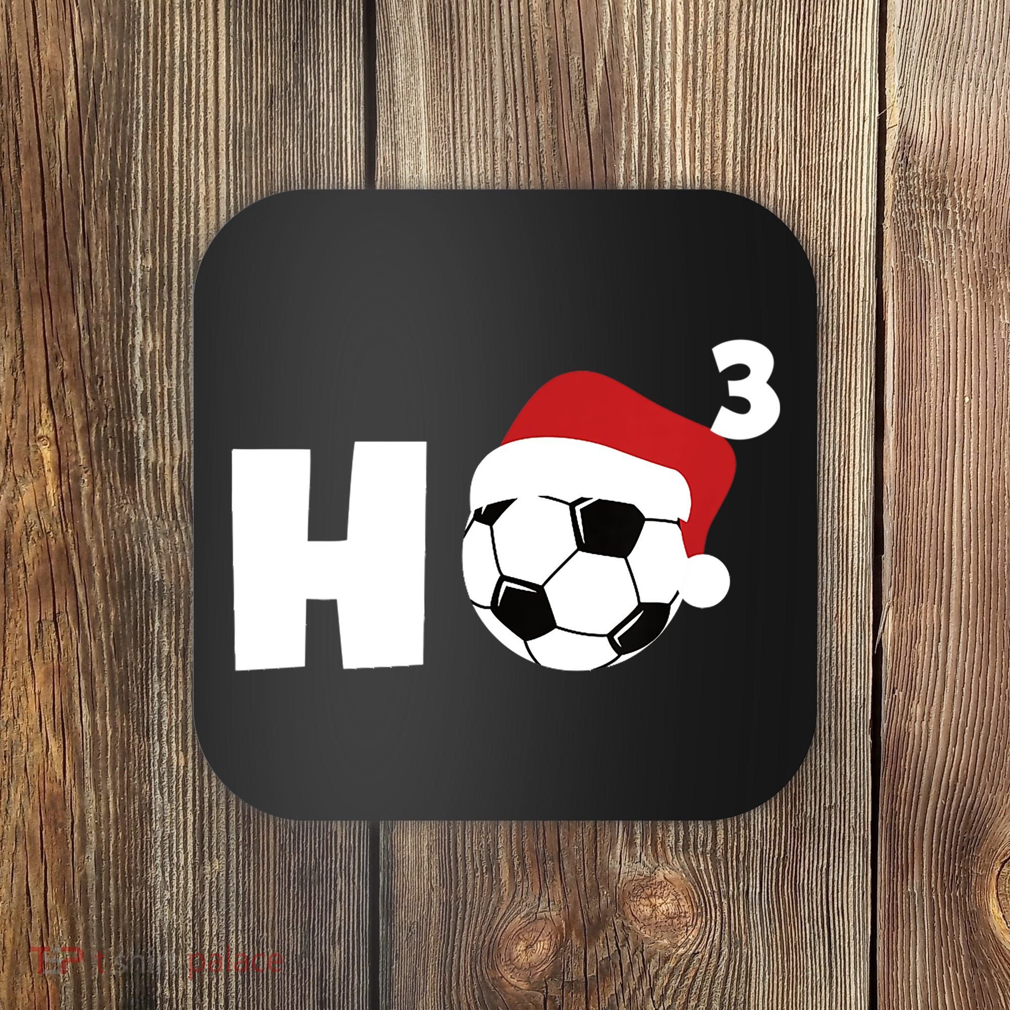 'Ho Ho Ho' Soccer Christmas Coaster