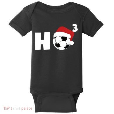'Ho Ho Ho' Soccer Christmas Baby Bodysuit
