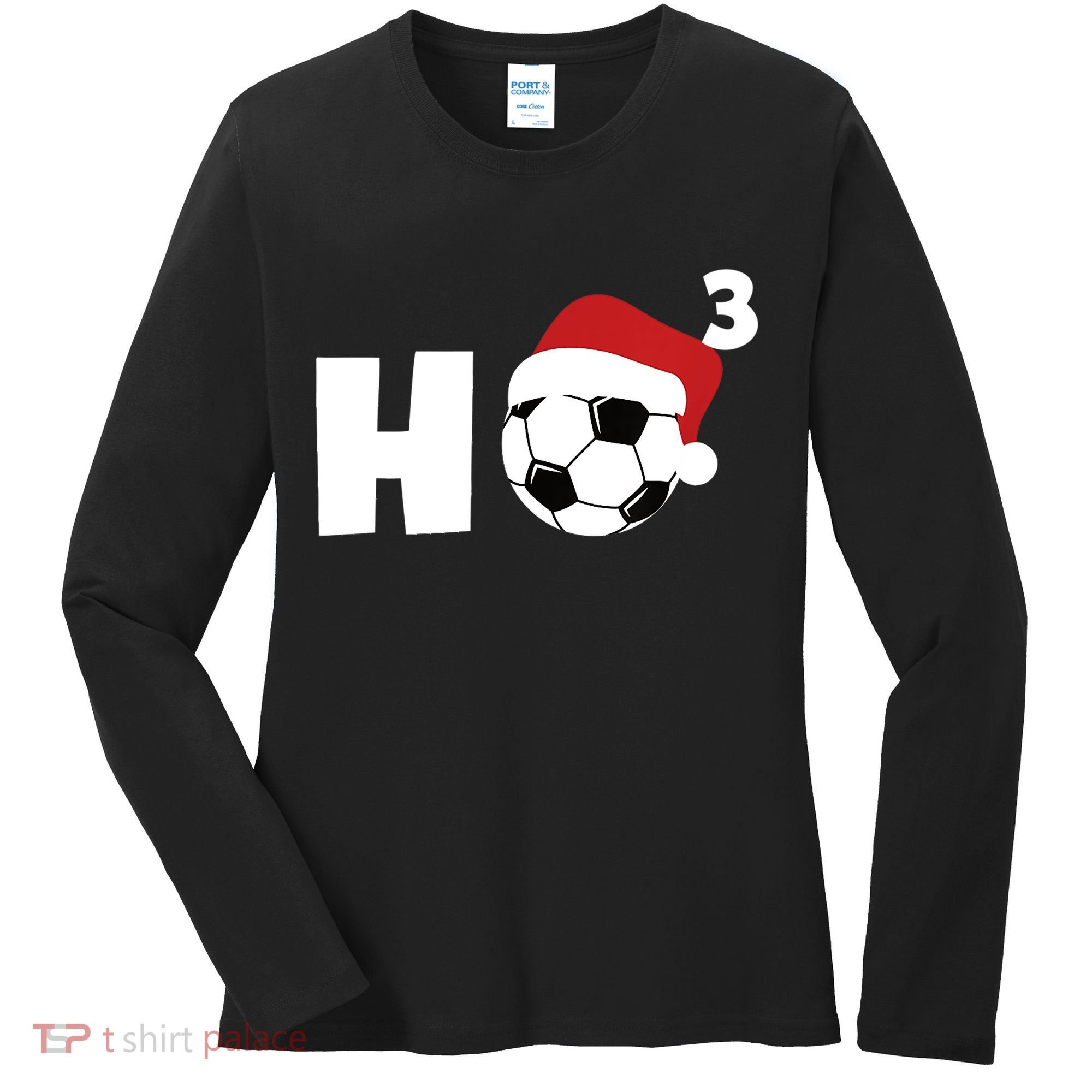 'Ho Ho Ho' Soccer Christmas Women's Long Sleeve Shirt