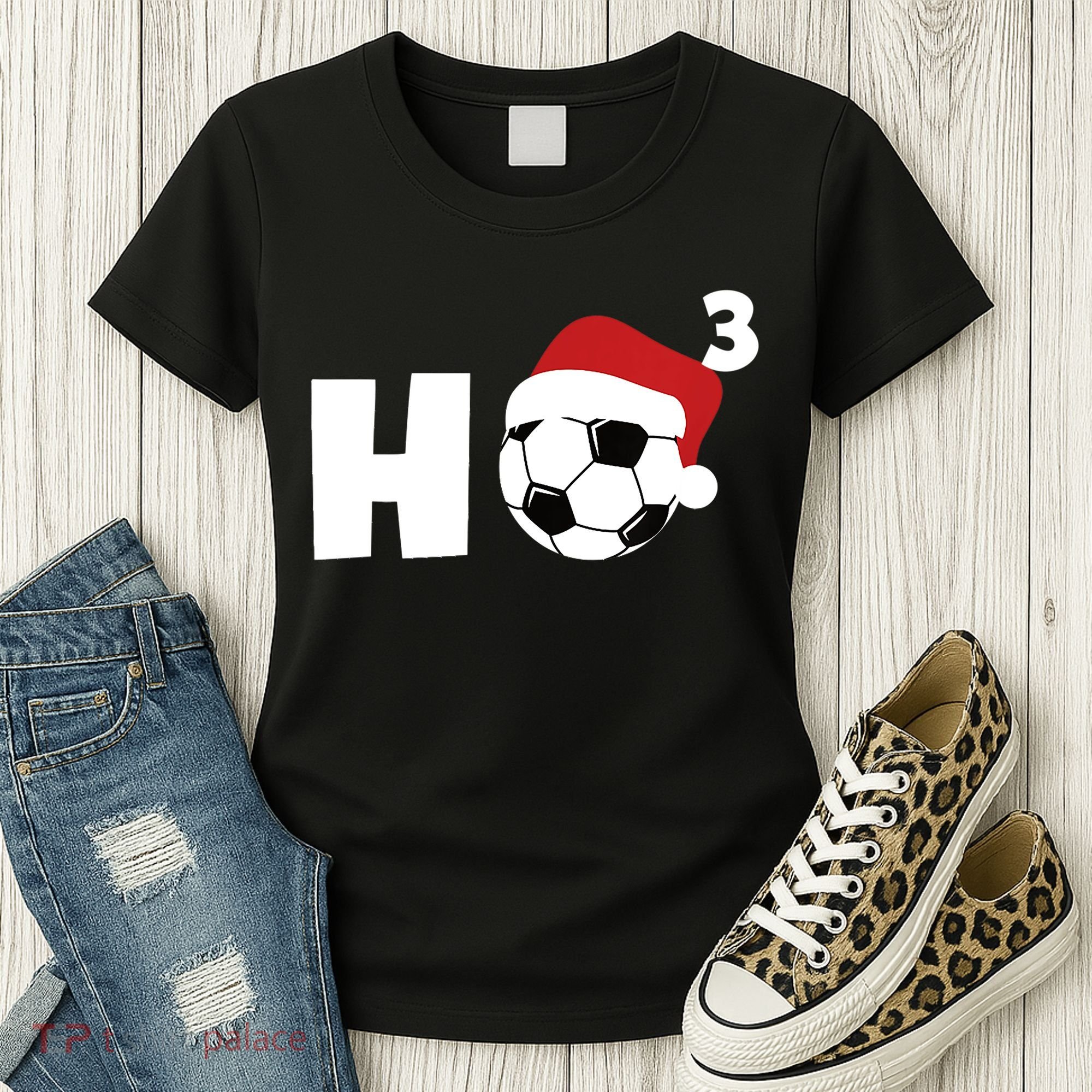 'Ho Ho Ho' Soccer Christmas Women's T-Shirt
