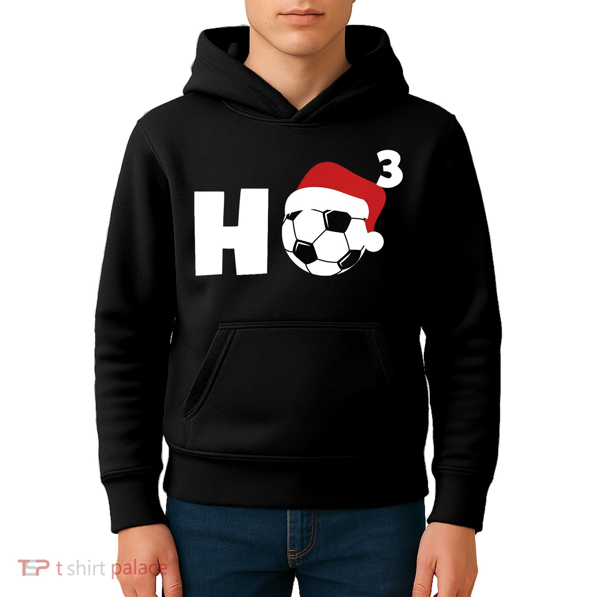 'Ho Ho Ho' Soccer Christmas Kids Hoodie