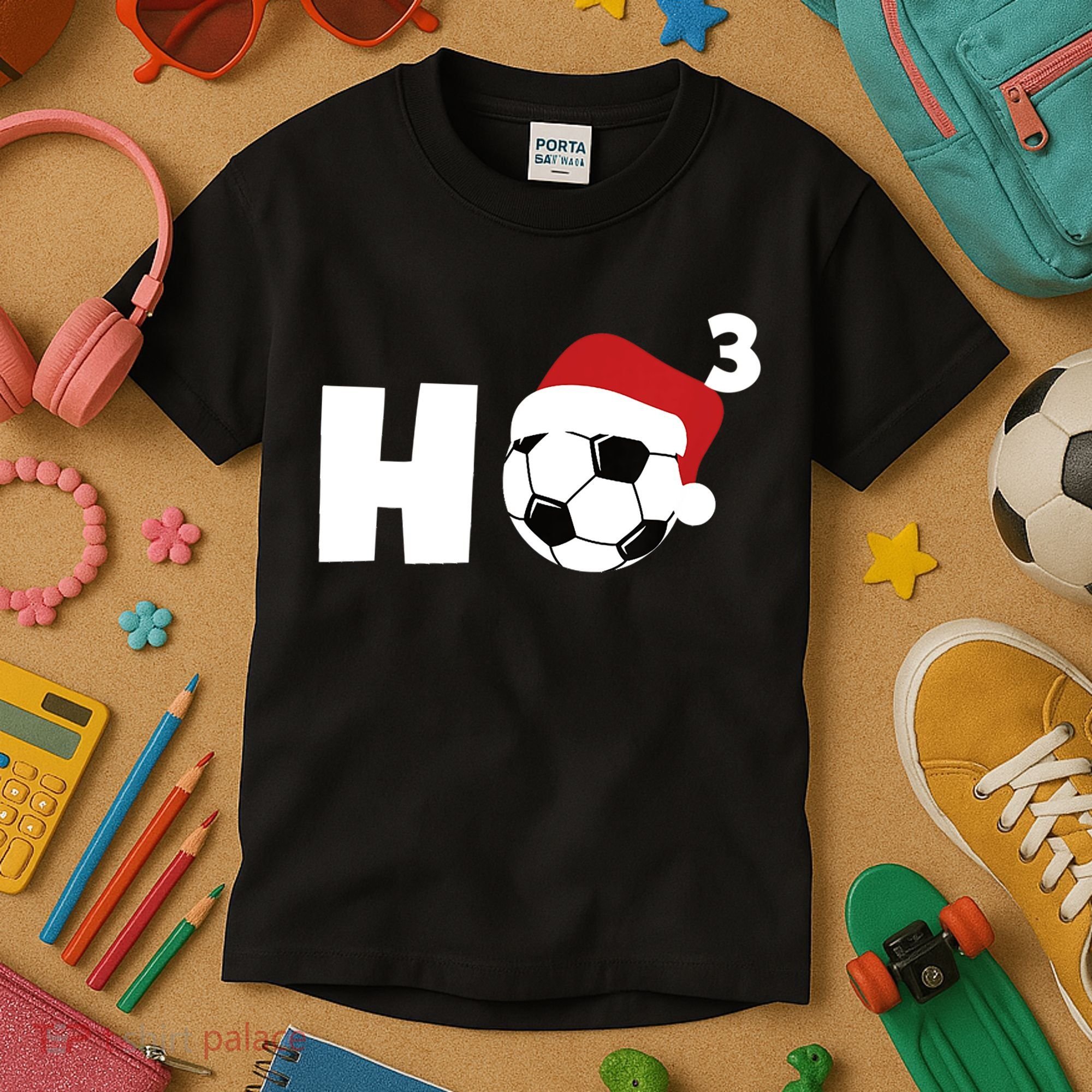 'Ho Ho Ho' Soccer Christmas Kids T-Shirt