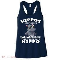 Hippo Hippopotamus Hippos Are Awesome Gifts Cute Women's Tank Top thumb 0