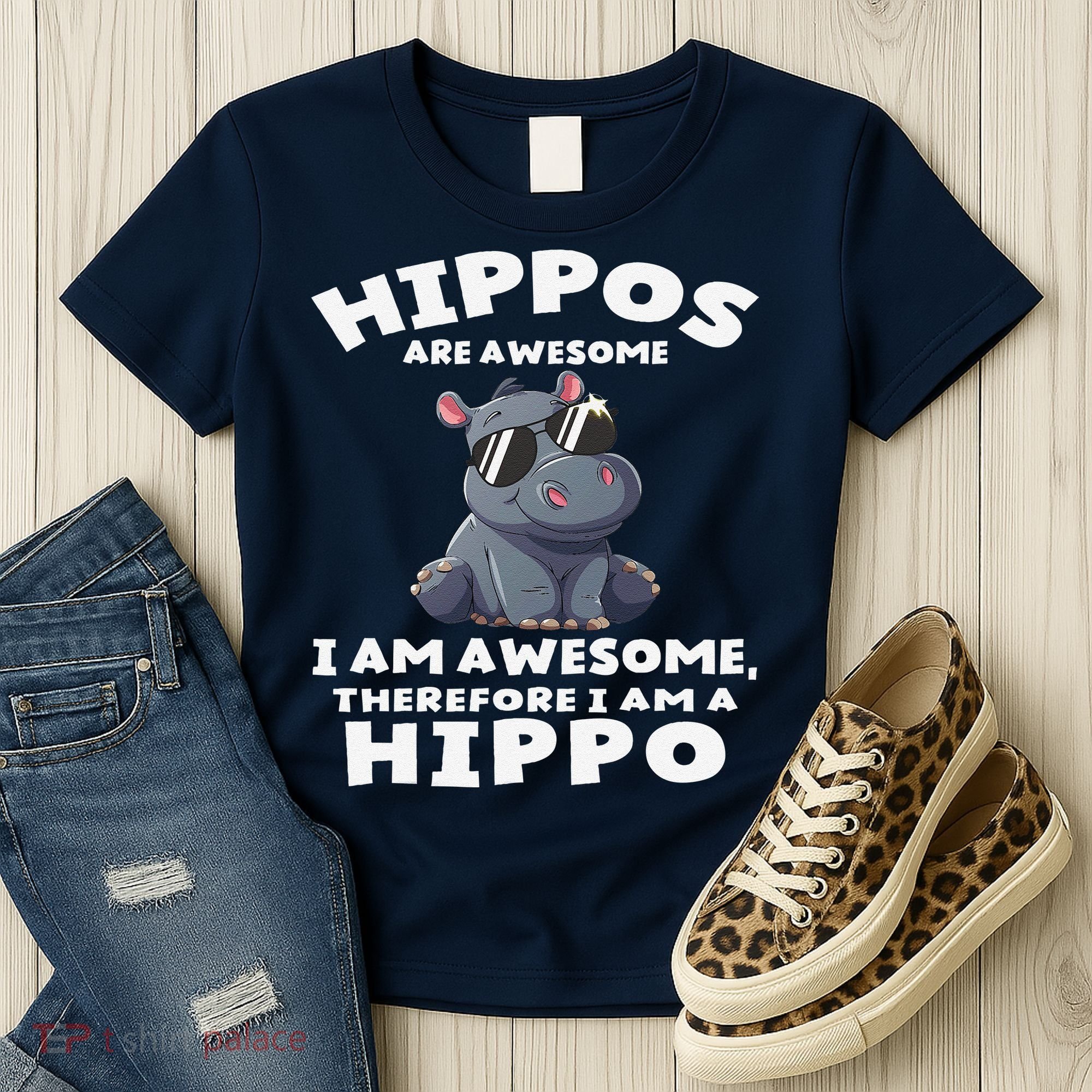 Hippo Hippopotamus Hippos Are Awesome Gifts Cute Women's T-Shirt
