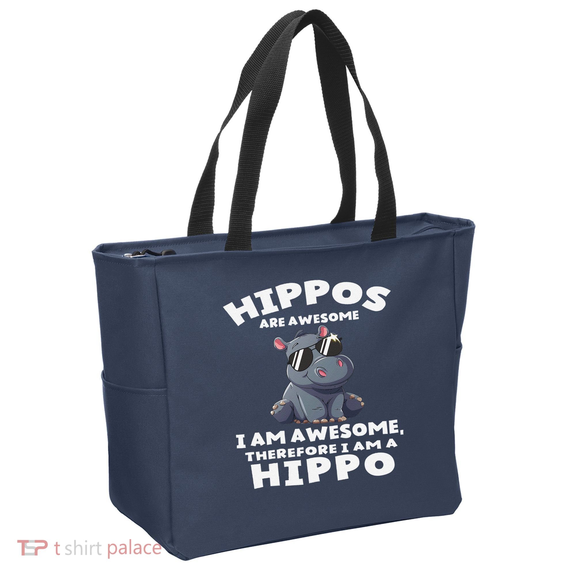 Hippo Hippopotamus Hippos Are Awesome Gifts Cute Tote Bag