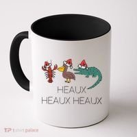 Heaux Heaux Heaux Funny Louisiana Cajun Christmas Holiday Coffee Mug thumb 0
