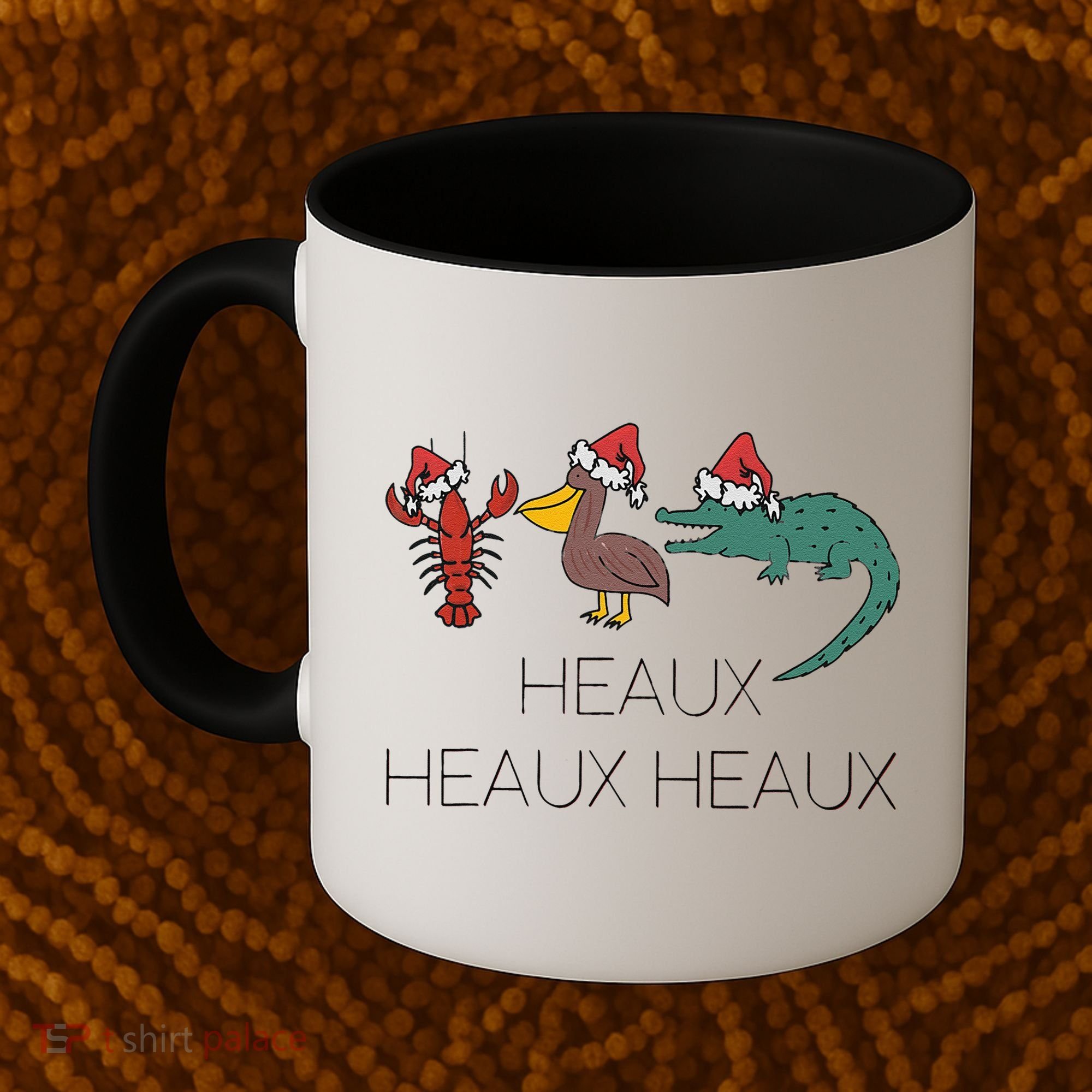Heaux Heaux Heaux Funny Louisiana Cajun Christmas Holiday Coffee Mug